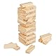 Idena - Reisespiel Wackelturm aus Holz, Geschicklichkeitsspiel mit 54 Bausteinen und Aufbewahrungstasche, ca. 4,8 x 4,8 x 16 cm großer Stapelturm