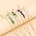 QLYOVWE Natural Gemstone Bracelets for Women Gold Irregular Chakra Crystal Healing Bracelets Colorful Gravel Bead Bracelets December Birthstone Handmade Jewelry Gifts (Green)