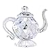 H&D HYALINE & DORA Crystal Teapot Figurine Chinese Collection Ornament Home Office Decor 1.7-Inch