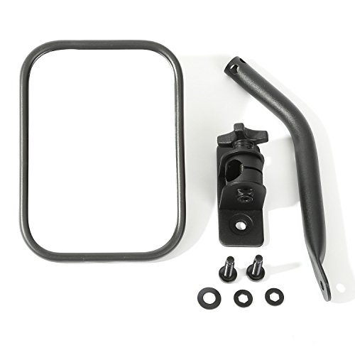 Rugged Ridge | Quick Release Mirror, Rectangular, Textured Black | 11025.18 | Fits 1997-2018 Jeep...