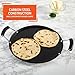 IMUSA 11in Carbon Steel Nonstick Round Comal with Cool Touch Handles, Black