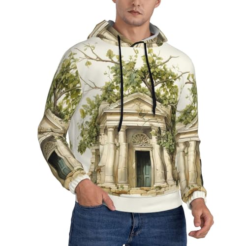 Chandail à capuche branche d'olivier romaine : finitions premium