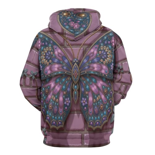 Sweat papillon en vitrail imprimé 3D pour un look décontracté