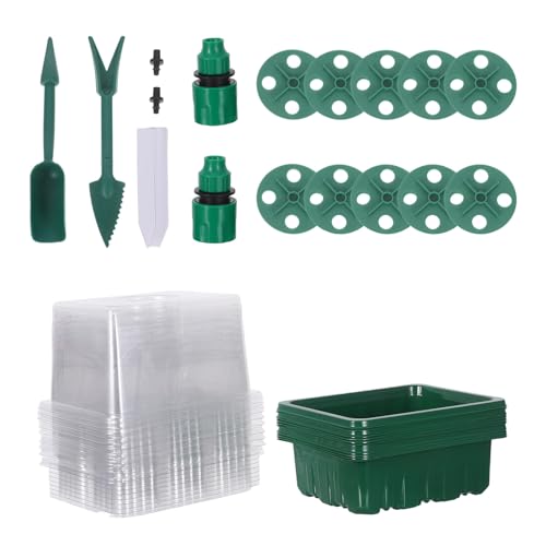 Luxshiny Breathable Seed Starter Tray Kit with 6-Cell Propagation Trays,