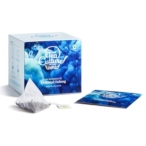 Tea Culture of The World Oriental Oolong Tea | Helps In Weight Management | Detoxification, Immunity & Skin Health | Biodegradable Pyramid Tea Bags, Brew Hot, Iced Or Kombucha Tea, 16 Count - 32 Gm