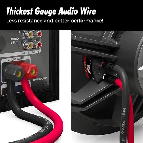 InstallGear-16-Gauge-Wire-AWG-Speaker-Wires-True-Spec-and-Soft-Touch-Cable-100-ft-RedBlack-Car-Stereos-Home-Theater-Radio-Surround-Sound-16-Gauge-Speaker-Wire-Easy-Installation