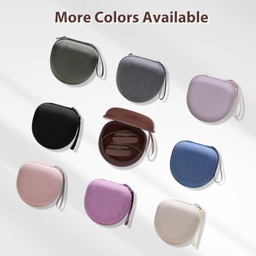 Image of Headphone Headset Case for Beats Studio Pro Solo 4 /JLab JBuds Lux ANC /JBL /TOZO /BERIBES /Picun /KVIDIO Noise Cancelling Over-Ear Foldable Headphone, Brown
