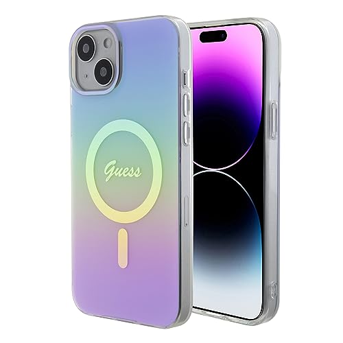 Guess GUHMP15MHITSU Coque Rigide pour iPhone 15 Plus 6,7" Violet IML Iridescent