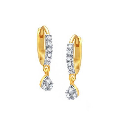 Gold-Plated CZ Hoop Earrings Jewellery For Women