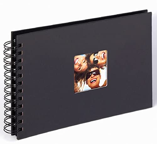 walther design Álbum de Fotos Negro 23 x 17 cm álbum en Espiral con Recorte de Portada, Fun SA-109-B