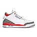 Jordan Boy's Air 3 Retro (Big Kid) White/Fire Red/Black/Cement Grey 5 Big Kid M