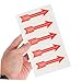 Unomor 10pcs Arrow Direction Stickers Industrial Caution Decals for Equipment Pipeline Indication and Practical Arrow Warning Labels