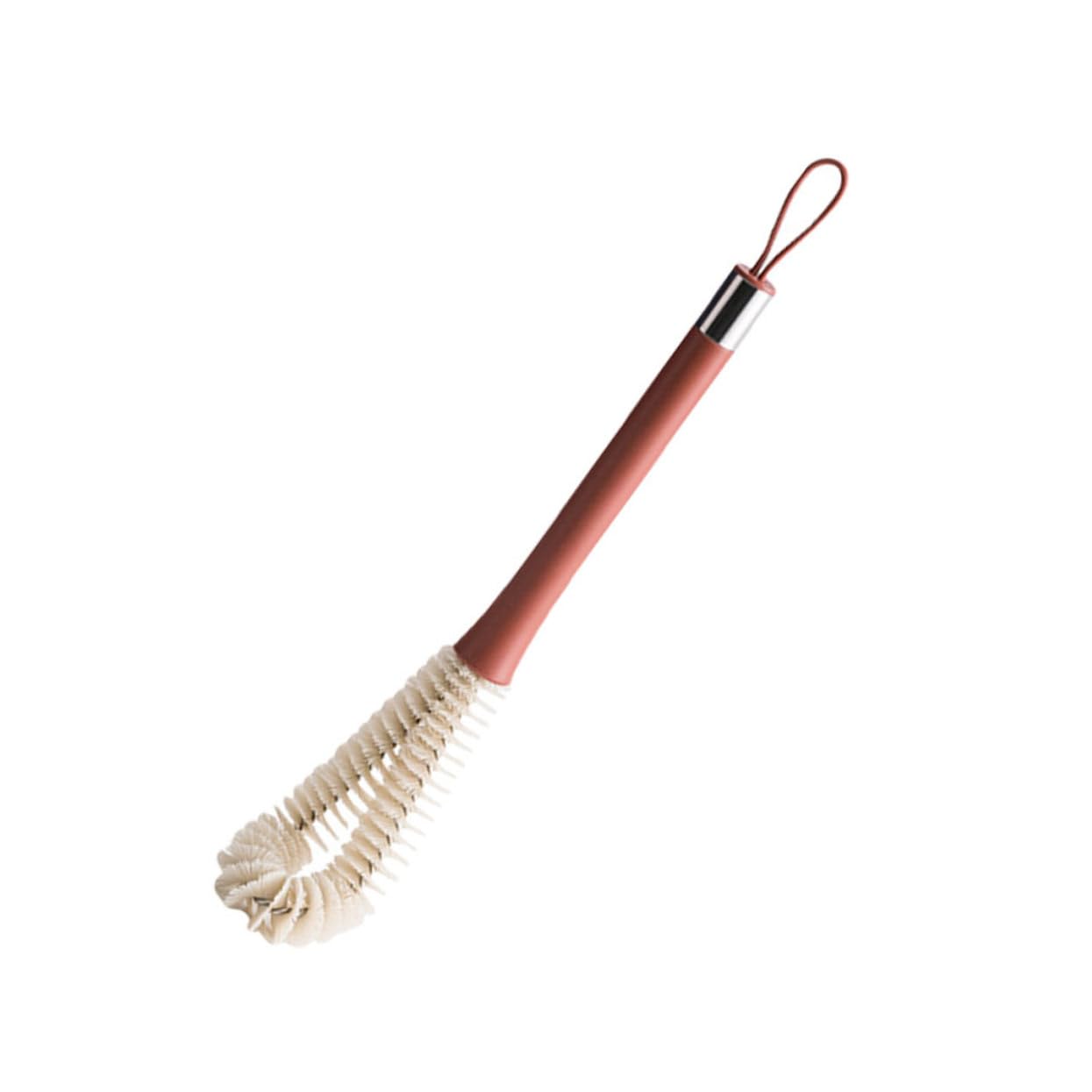 Healeved 1pc Cleaning Glass Brush Water Bottle Brush Glassware Brush Cleaner Handle Bottle Brush Pacifier Cleaning Brush Bottle Cleaning Tool Cup Brush Red Handle: Abs; Brush Wire: Nylon