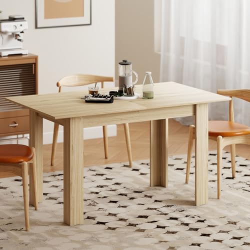 Table à Manger Extensible 6-8 Places Effet Bois HOMCOM