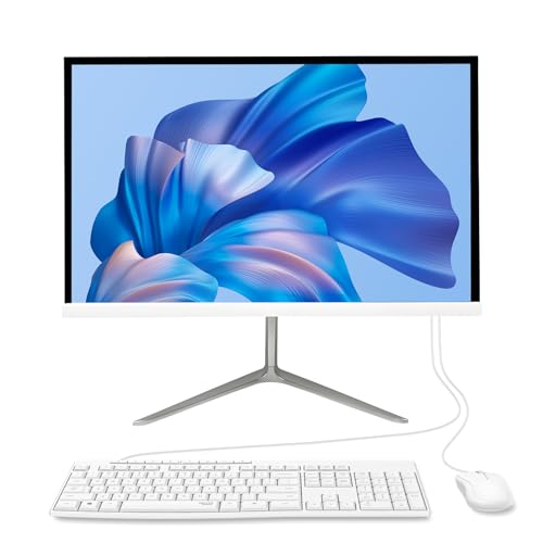 Image of All-in-one Desktop Computer PC, 22 inch FHD Display N5095 Quad Core 8G RAM 512G SSD ROM PC, WiFi Bluetooth Connection Desktop for Office Gaming Home Study