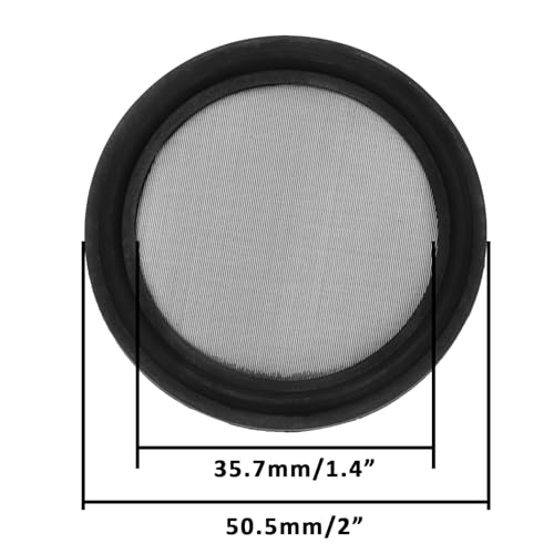 Image of DERNORD 2 Pack 1.5 inch Sanitary Tri-Clamp Gasket Buna-N (NBR) w /Stainless Bonded Type Screen 625 Mesh