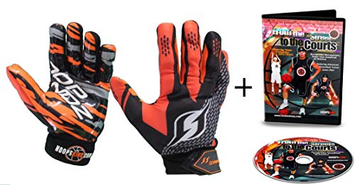 Hoop Handz Weighted Basketball Training Gloves w/Full Court Dribbling Drills DVD (Medium)