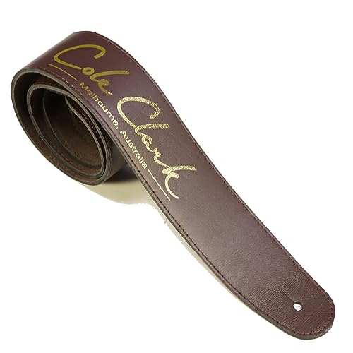 Cole Clark/Leather Strap - Saddle Brown With Gold Logo �I�[�X�g�����A�� �R�[���N���[�N �X�g���b�v �{��