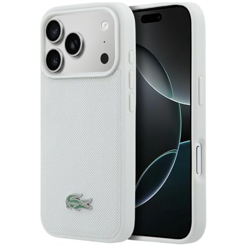 Coque iPhone 17 Pro Max Lacoste Petit Piqué Gris