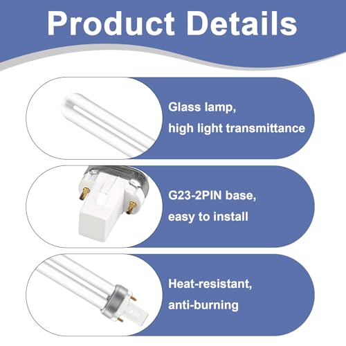 Cyiamku 2 Pcs G23 2 Pin 11W Lamp, G23 Bulb Compact Fluorescent CFL, Neutral White 4000K, Energy Saving, U Shape Tube, 360° Beam Angle, Non-Dimmable, Ideal for Living Room Bedroom Corridor Lighting - Image 2