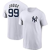 MLB Boys Youth 8-20 Team Color Official Player Name & Number T-Shirt (Aaron Judge New York Yankees...