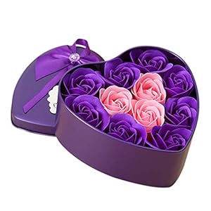 Geschenkdoos Set, Kunstbloem Rose Zeep Hartvorm Bruiloft Decoratie Souvenir Valentijnsdag Cadeau