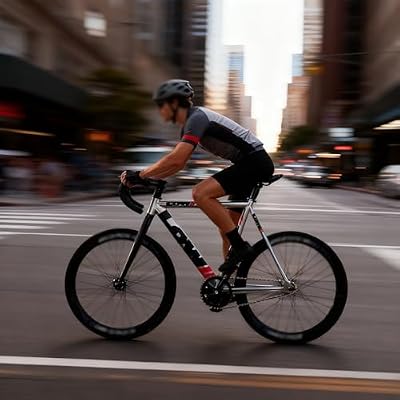 700C Fixed Gear Bike Frameset 53/55/57cm C Brake 100/120mm Quick Release Bike Frame Aluminum Alloy Racing Track Bike Frame with Carbon Fiber Fork