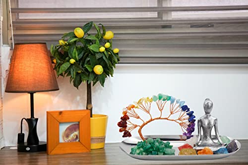 Meditation Accessories, Zen Spiritual Decor, 7 Chakra Crystal Tree Healing Stones And Yoga Statues, For Living Room, Office, Shelves, Mantle Decor, Birthday Gifts For Women #TOP2