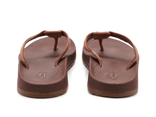 Chaco Women's Lowdown Leather Flip Sandal, Burnt Chestnut, 10 by Chaco - Used condition - Image 6