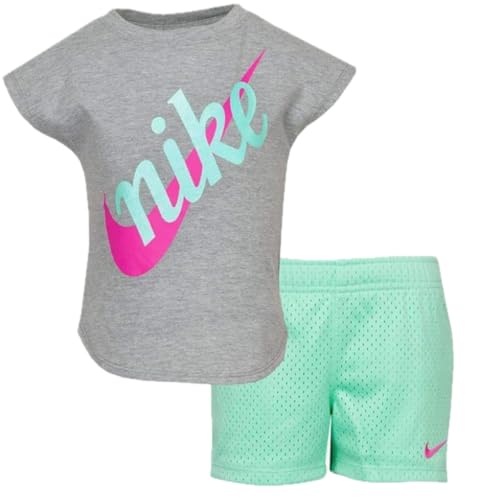 Image of Nike Kids Baby Girl's Script Futura Tee & Shorts Set