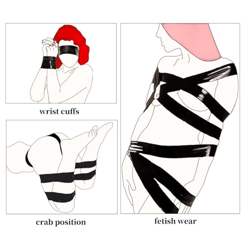 FANSEELM 4Pieces5cm*16m BDSM Bondage Tape Set, Kein Klebeband Static Tape, Multifunktionale Bondage Rope Tape SM Tape für Sex Play Paare Weiblich Männlich Bondage Sets Sex Tape Bondage