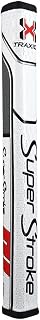 Superstroke Traxion SS2R™ Squared Golf Putter Grip, White/Red/Gray (SS2R™) | Advanced Surface Texture That Improves Feedback and Tack | Minimize Grip Pressure with a Unique Parallel Design