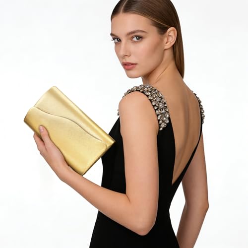 Image of Clutch Purses for Women Evening Bag Faux Suede Formal Party Wedding Cocktail Prom