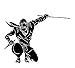 Produktbild Broomsticker Ninja Warrior Wandtattoo, schwarz, Large: 60 x 80 cm (24 x 32 Zoll)