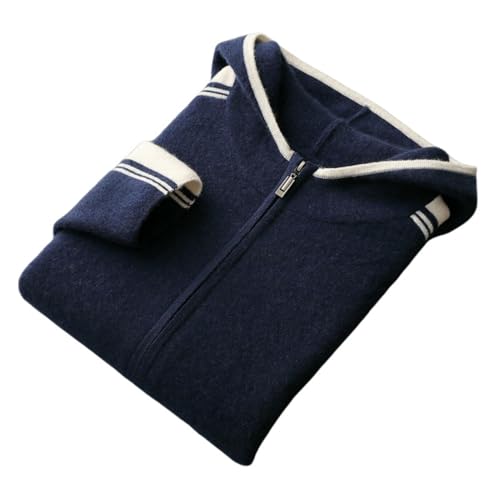 Cardigan en cachemire pour homme gilet chaud à capuche haut de gamme hiver
