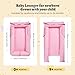 Miereirl Baby Lounger for Newborn, Dock A Tot & Baby Lounger Pillow with Soft Cotton, Infant Lounger for 0-24 Months, Baby Nest Lounger, Essentials Gifts Nest Cover - Pink