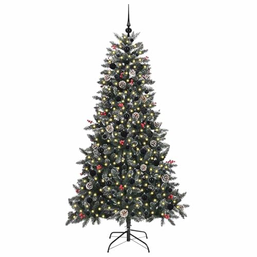 Árbol de Navidad artificial plegable Tidyard de 180cm con iluminación LED y USB 4