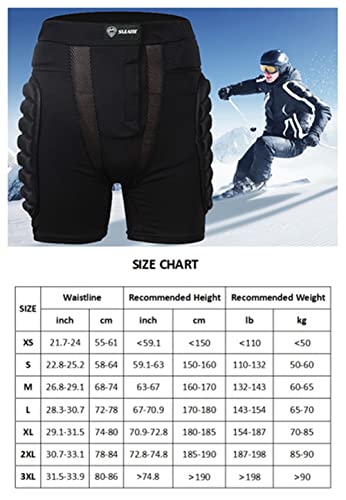 Xinni Protective Padded Impact Shorts For Skiing Ice Skating Snowboarding Ski Skate Hip Butt Protection For Men Women Xl Black #TOP6