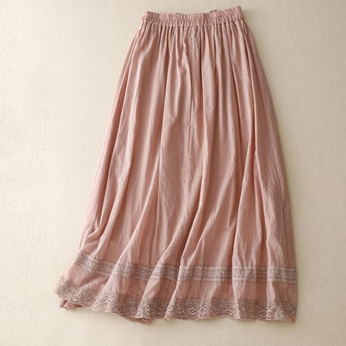 Flowy Cotton Linen Skirt for Women High Waist Drawstring Maxi Skirts Lightweight Casual Boho Skirt Clothes2