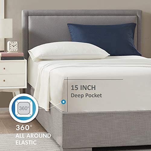 Comfort Spaces Bed in A Bag Comforter Set - College Dorm Room Essentials for Boys Men Bedding, Complete Dormitory Bedroom Pack And Sheet with 2 Side Pockets, Twin XL, Stripes Navy/Red by Comfort Spaces - Used condition - Image 6