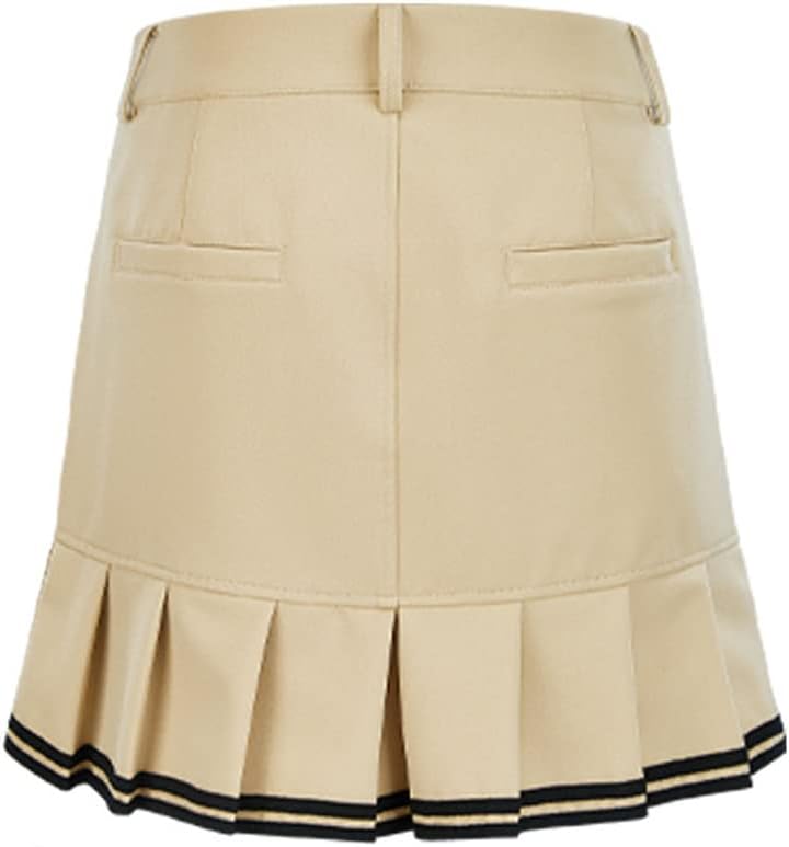 LANGWEI Women's Athletic Skirt Tennis Badminton Golf Skirt Stripes Fitness Athletic Skorts Pleated Skirts Culottes