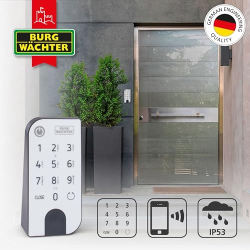 BURG-WÄCHTER Elektronisches Türschloss, Zylinder und Keypad, Öffnung mit App, Pincode oder...