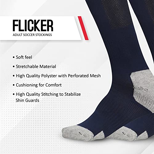 Image of Vector X Flicker Stockings | Nylon Mesh Stretchable Material Knee Length Unisex Pack of 1 Pair