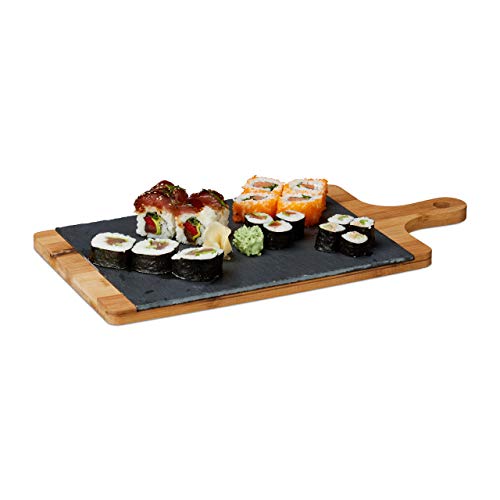 relaxdays 1,8 x 45 x 22,5 cm, Grigio Tagliere da...