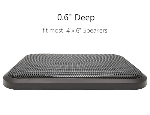 Fuhengli 4"x6" Speaker Grill Covers, Square, Black Color, 2Pcs by Fuhengli - Used condition - Image 4