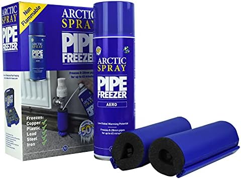 Arctic Hayes ZEK2 Aero Disposable Pipe Freeze Kit with 2 Freezing Jackets for Plumbing Installation, Repair & Maintenance. Freezes Plastic & Metal Pipes (8-28mm Diameter), Blue