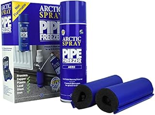 Arctic Hayes ZEK2 Aero Disposable Pipe Freeze Kit with 2 Freezing Jackets for Plumbing Installation, Repair & Maintenance. Freezes Plastic & Metal Pipes (8-28mm Diameter), Blue