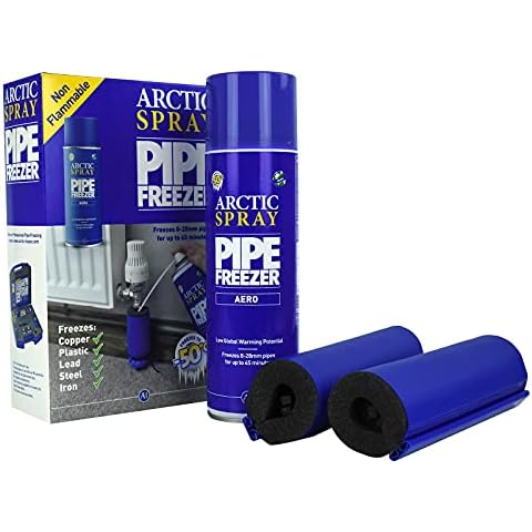 Arctic Hayes Aero Disposable Pipe Freeze Kit with 2 Freezing Jackets for Plumbing Installation, Repair & Maintenance. Freezes Plastic & Metal Pipes (8-28mm Diameter) Cover
