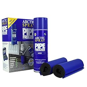 ‎ZEK2 Aero Disposable Pipe Freeze Kit with 2 Freezing Jackets for Plumbing Installation, Repair & Maintenance. Freezes Plastic & Metal Pipes (8-28mm Diameter), Blue