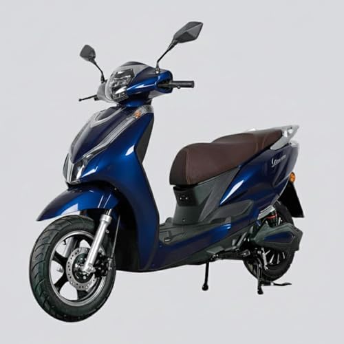 Image of Ryoto Electric Scooter Non RTO Lithium-ion, Top Speed: Approx. 25-30 km /h, Range (Mileage): Approx. 70-90 km per Charge, Waterproof Electrical Bike Scooty (Blue)